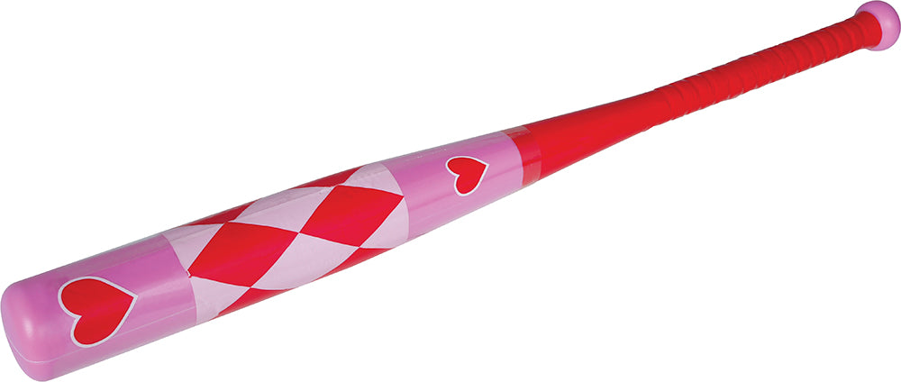 Detail honkbalknuppel harten roze