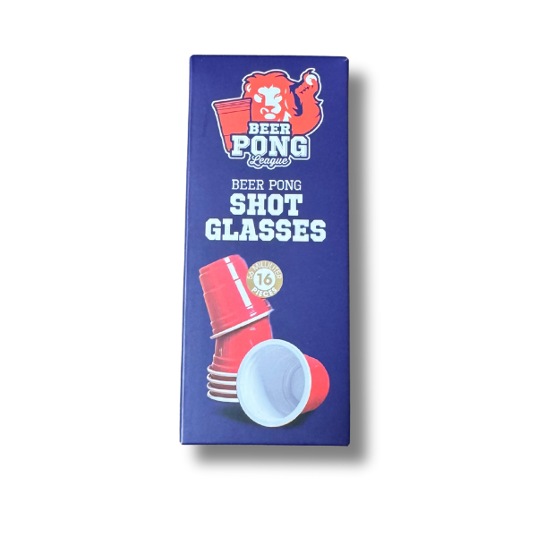 Plastic shotglaasjes Red Cups 16st