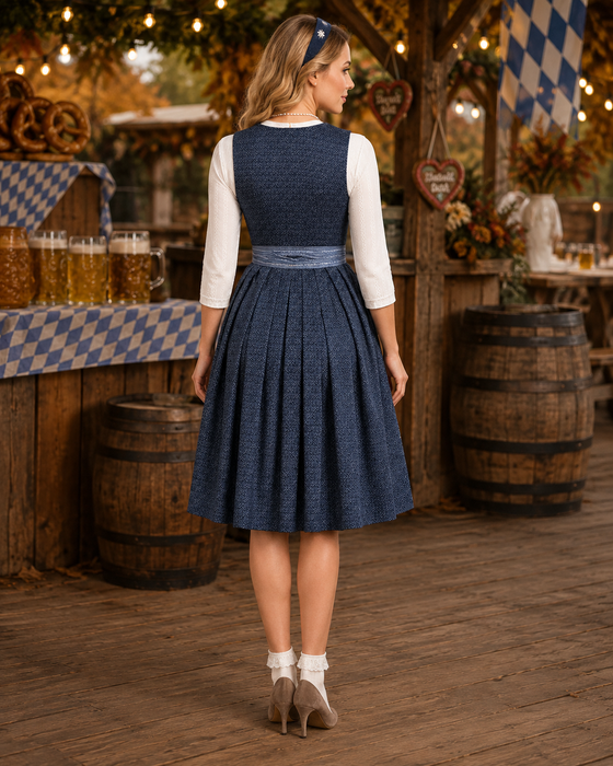 Luxe Dirndl Set Edelweiss Blauw