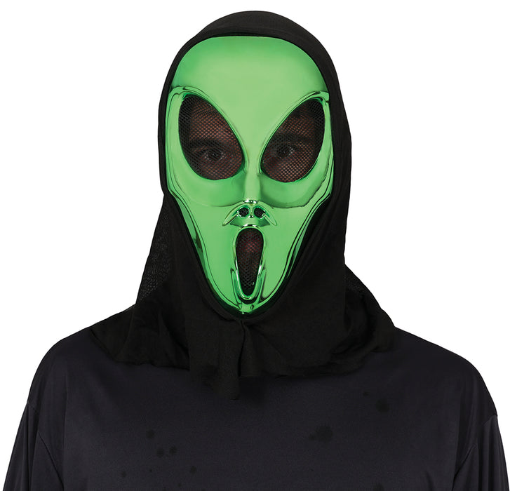 Gezichtsmasker Alien metallic