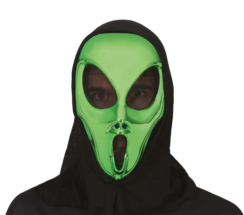 Gezichtsmasker Alien metallic