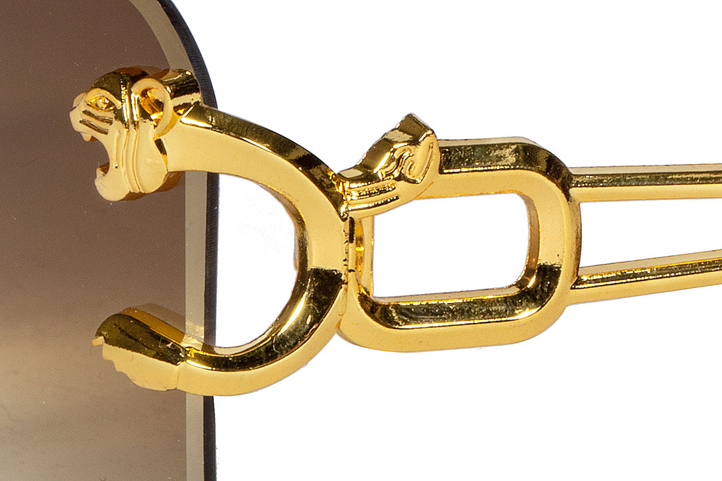 Festival Bril Panterkop goud