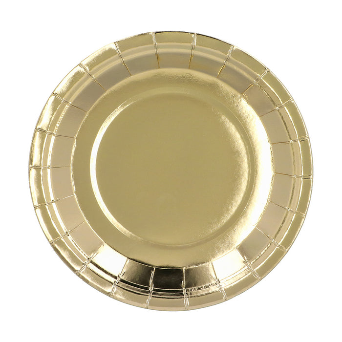 Papieren servies set Metallic 24st
