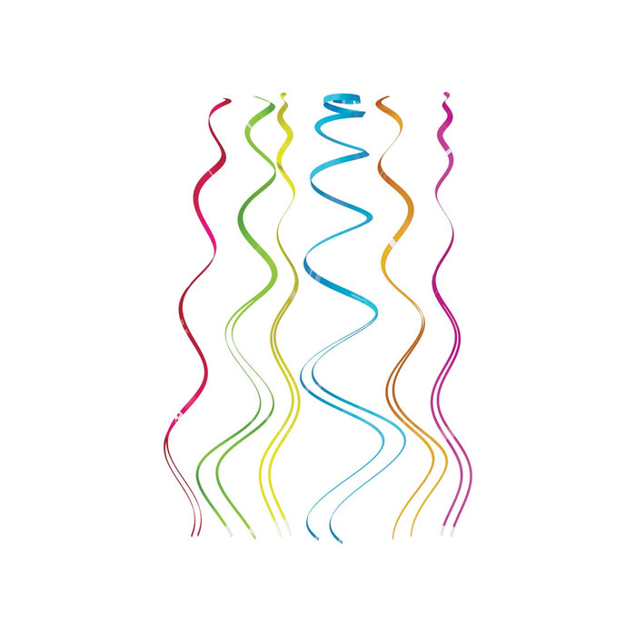 Hangdecoratie Multicolor spiral 12st