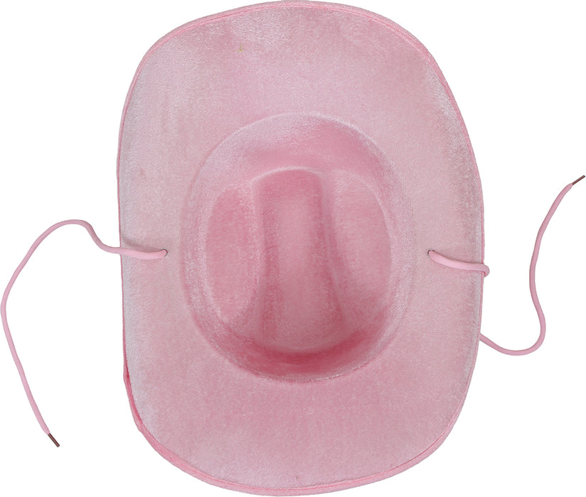 Cowboyhoed velvet koeienprint Roze