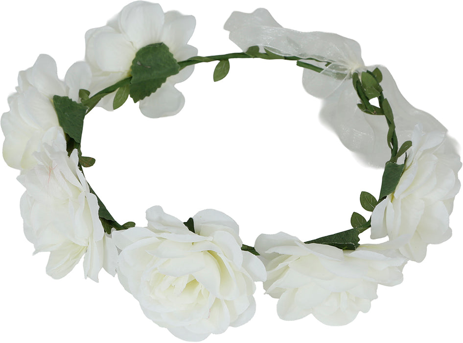 Hoofdband Witte Rozen