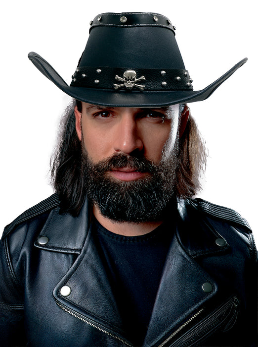 Cowboyhoed Biker Skull