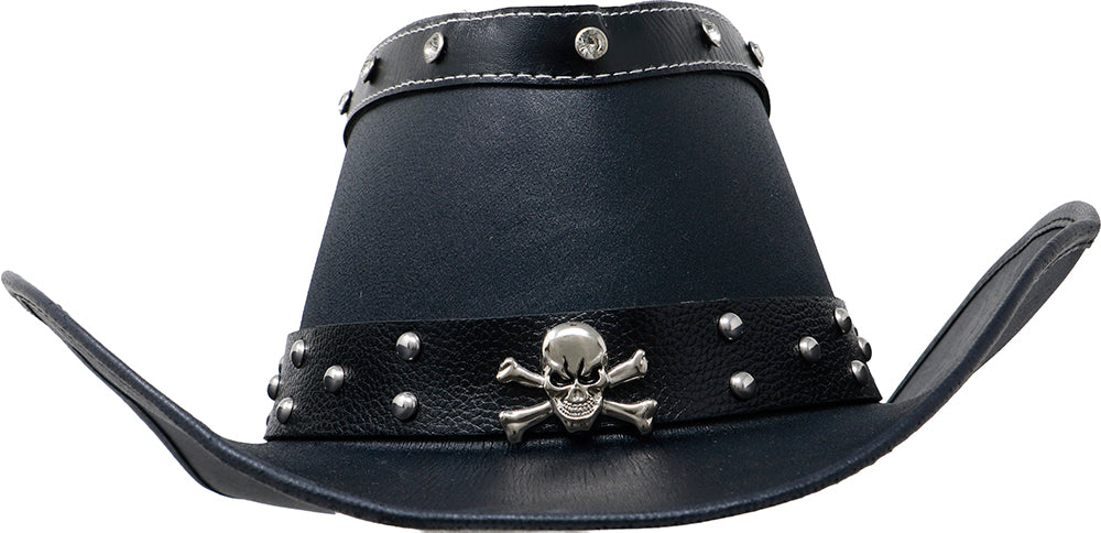 Cowboyhoed Biker Skull
