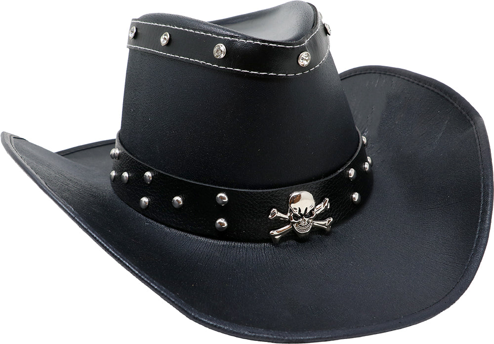 Cowboyhoed Biker Skull