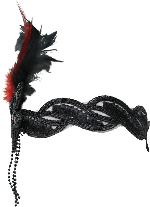 Haarband Charleston Black Feathers