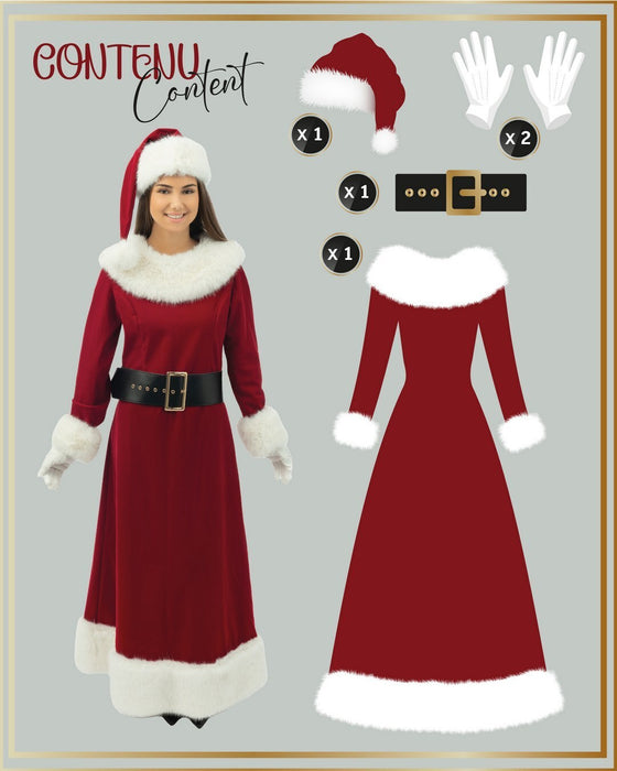 Kerstvrouw Kostuum Deluxe compleet