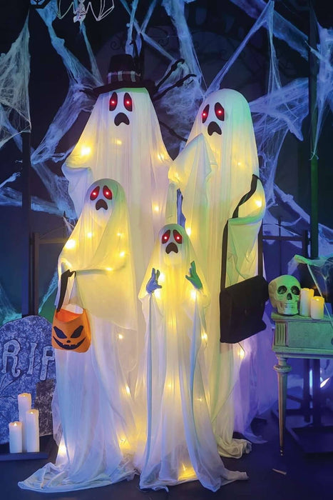 Halloweendeco Spokenfamilie van 4 - 160cm