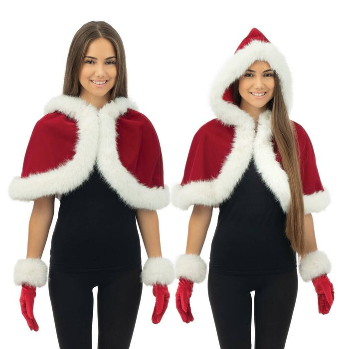 Luxe Kerst Cape kort