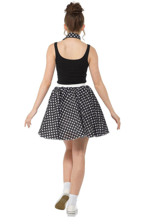Jaren 50 Polka dot rok met sjaal