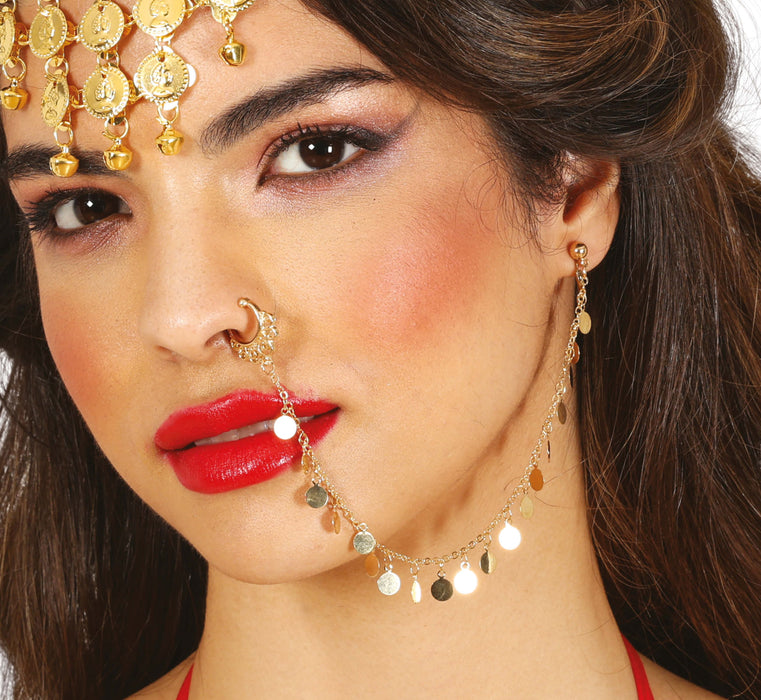 Neusring oorbel ketting 1001 nacht