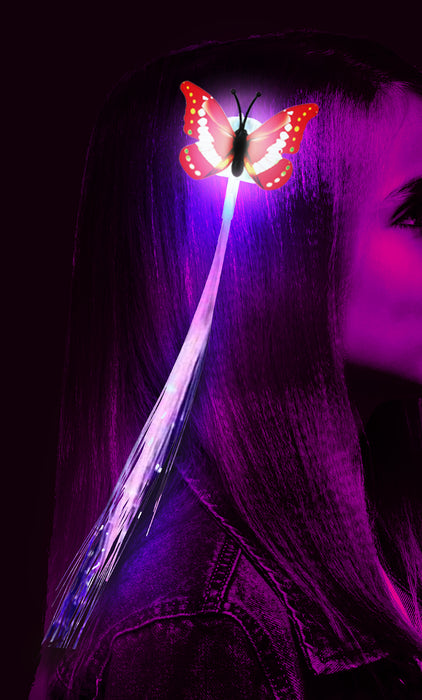 Haarclipje Vlinder LED