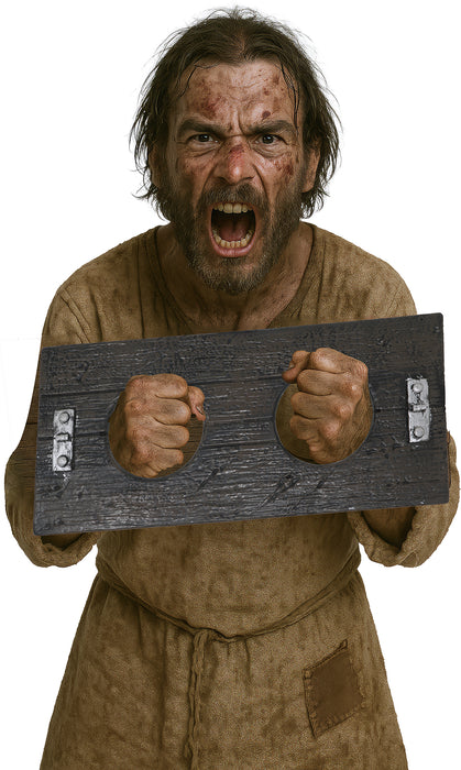 Handboeien middeleeuwen hout 40cm