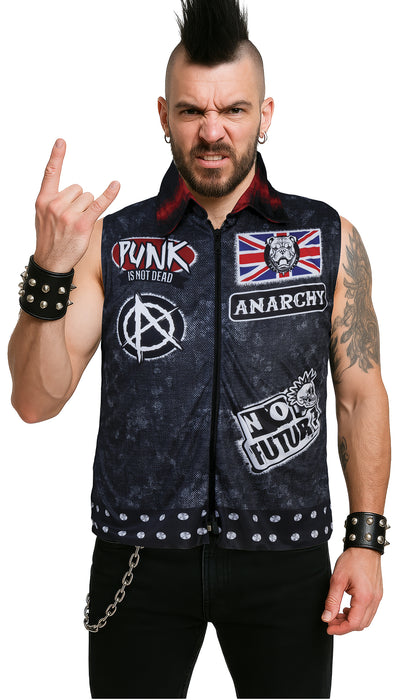 Punk vest voor heren
