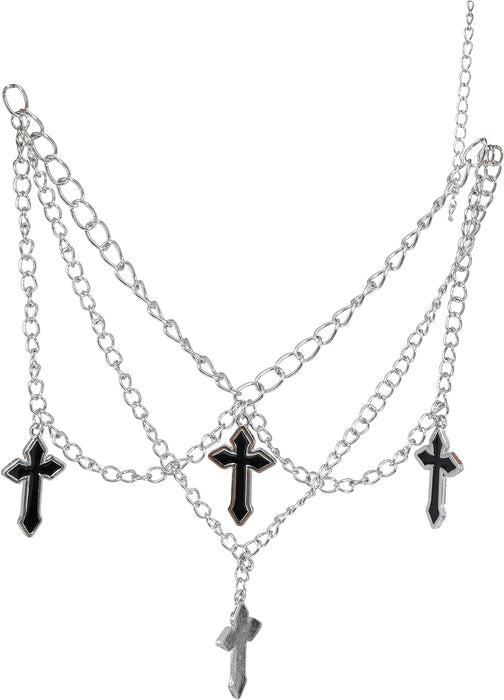 Gothic Ketting 4 Crosses