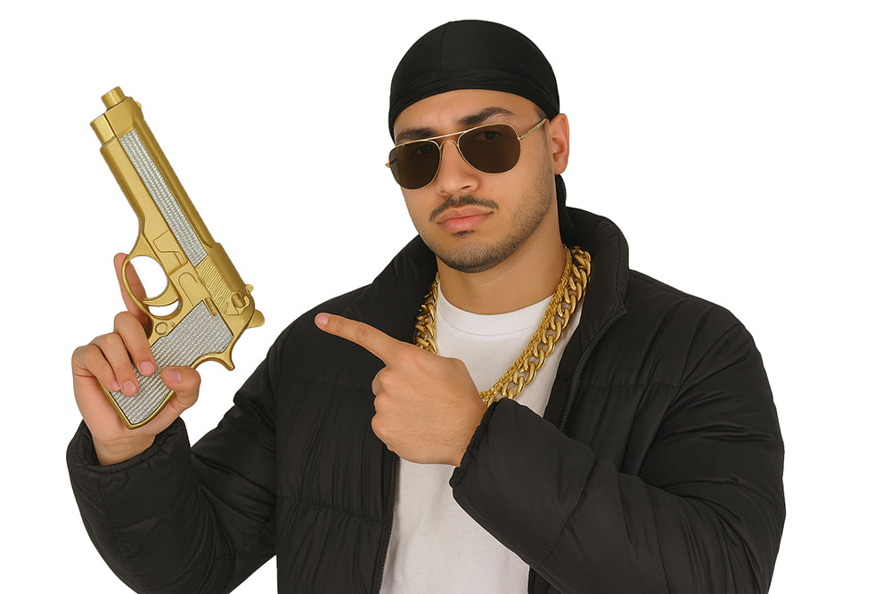 Gangster gouden pistool 25cm