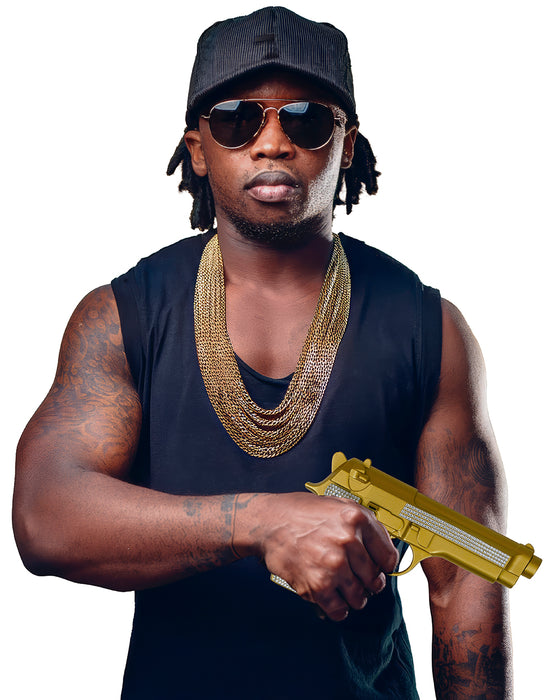 Gangster gouden pistool 25cm