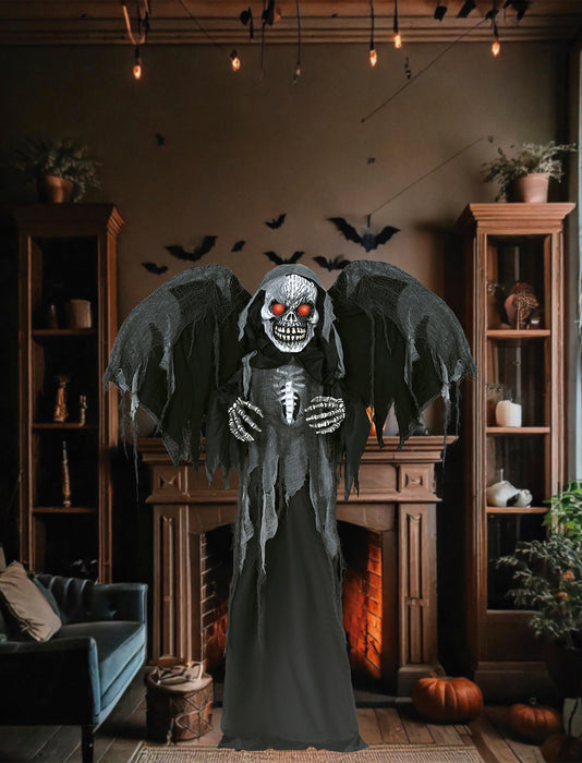 Halloweendecoratie Skelleton dark Angel 180cm