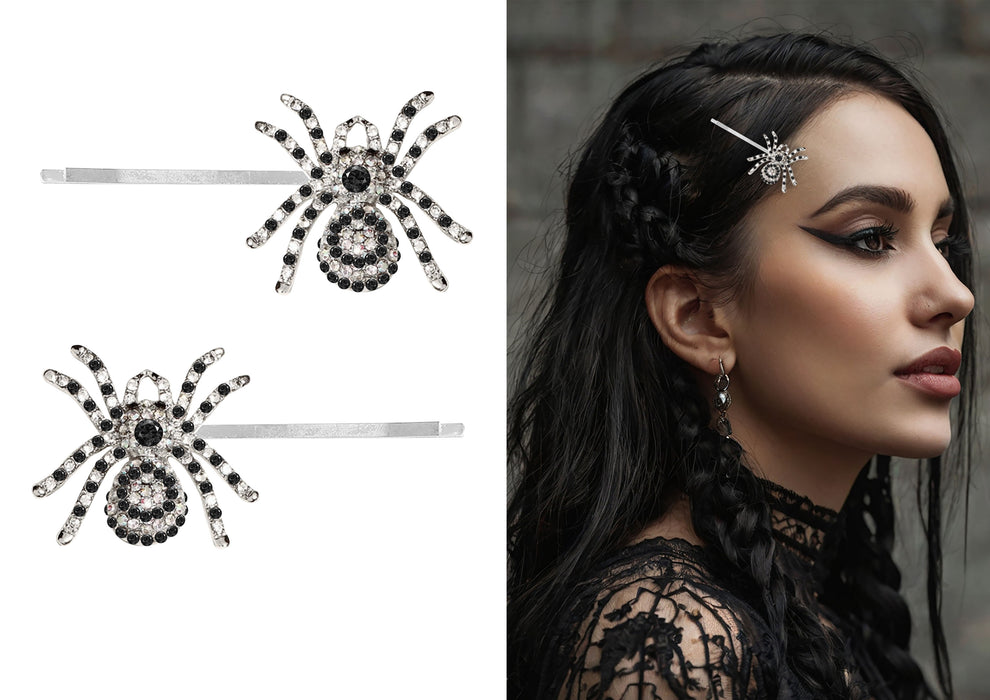 Haarclips Diamond Spider 2st