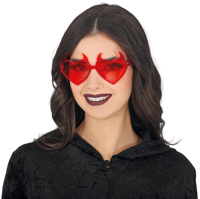 Halloween Bril Red Devil