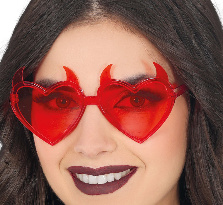 Halloween Bril Red Devil