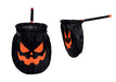 Snoepmand Pompoen Zwart Met Stok 50cm