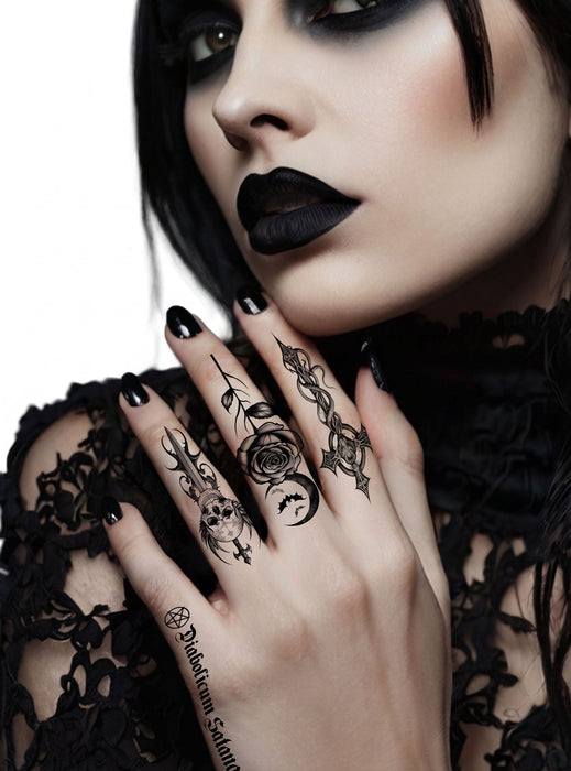 Plaktattoos Gothic 8x9cm