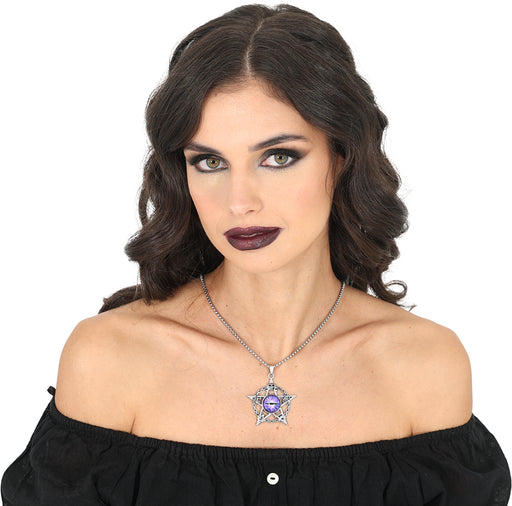 Ketting Demonenoog Paars 5cm
