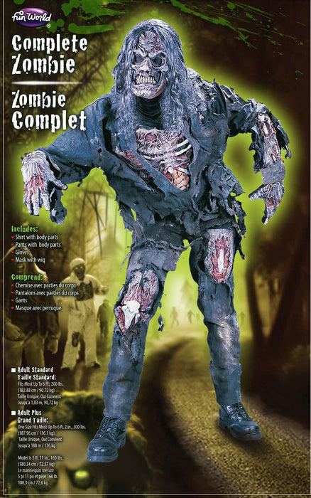 3D Zombie Kostuum deluxe