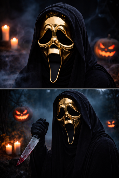Ghost Face Masker Metallic