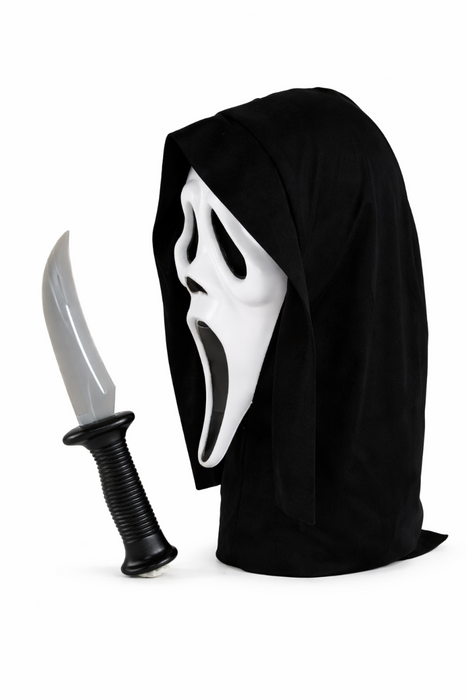 Ghost Face setje masker en mes