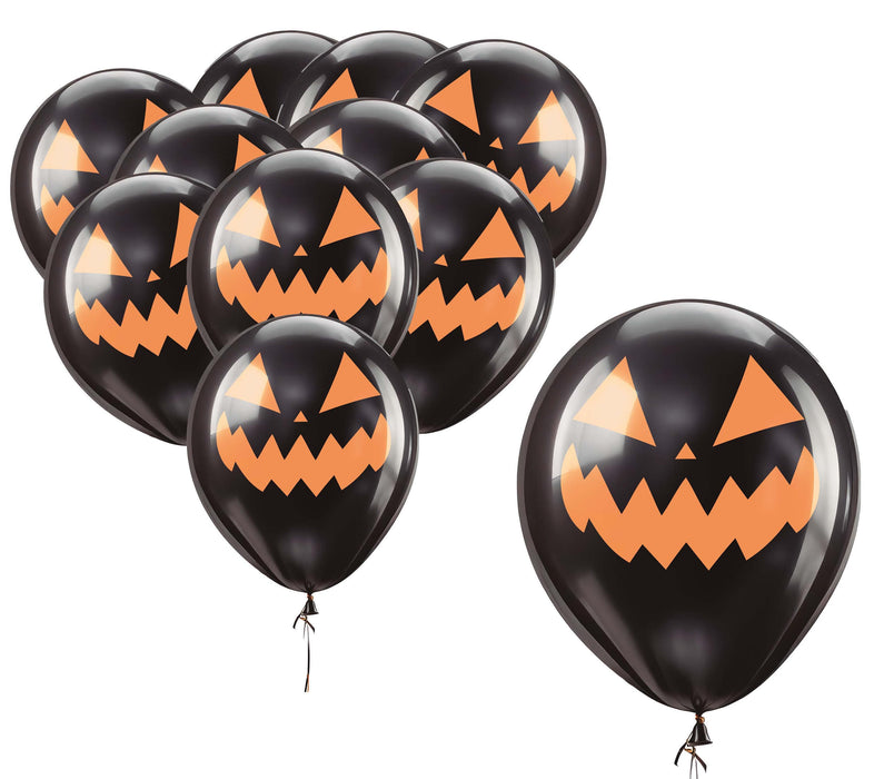 Ballonnen Halloween Pompoen 10st