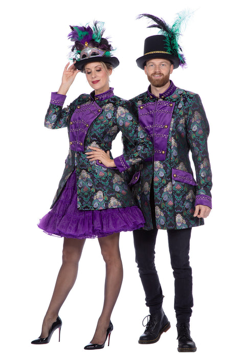 Damesjas Jacquard luxe paars