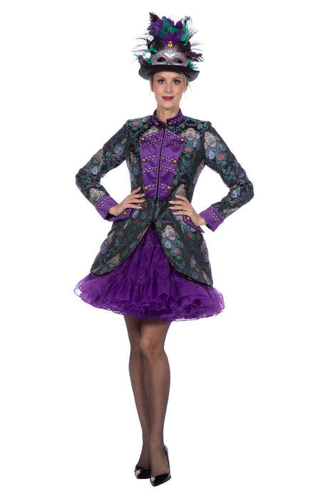 Damesjas Jacquard luxe paars