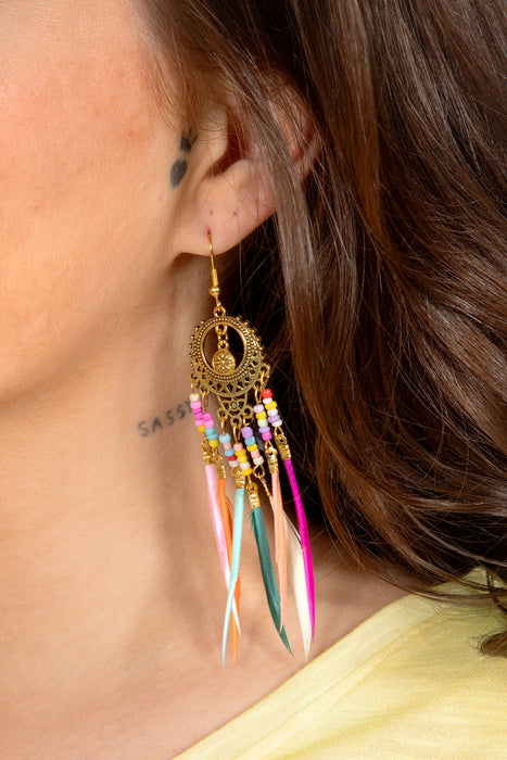 Oorbellen Hippie Veertjes