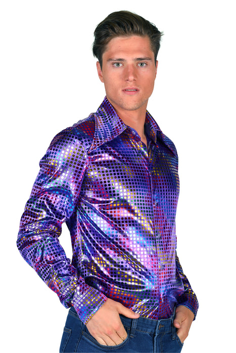 Herenblouse Disco glamour