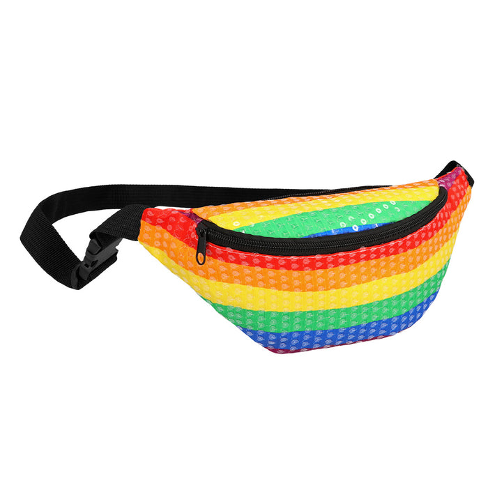 Heuptasje Sequins regenboog