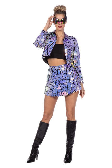 Dames Outfit Holografische Spiegels