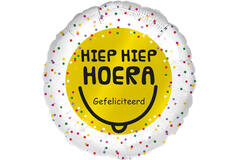Folieballon Hiep Hiep Hoera 45cm
