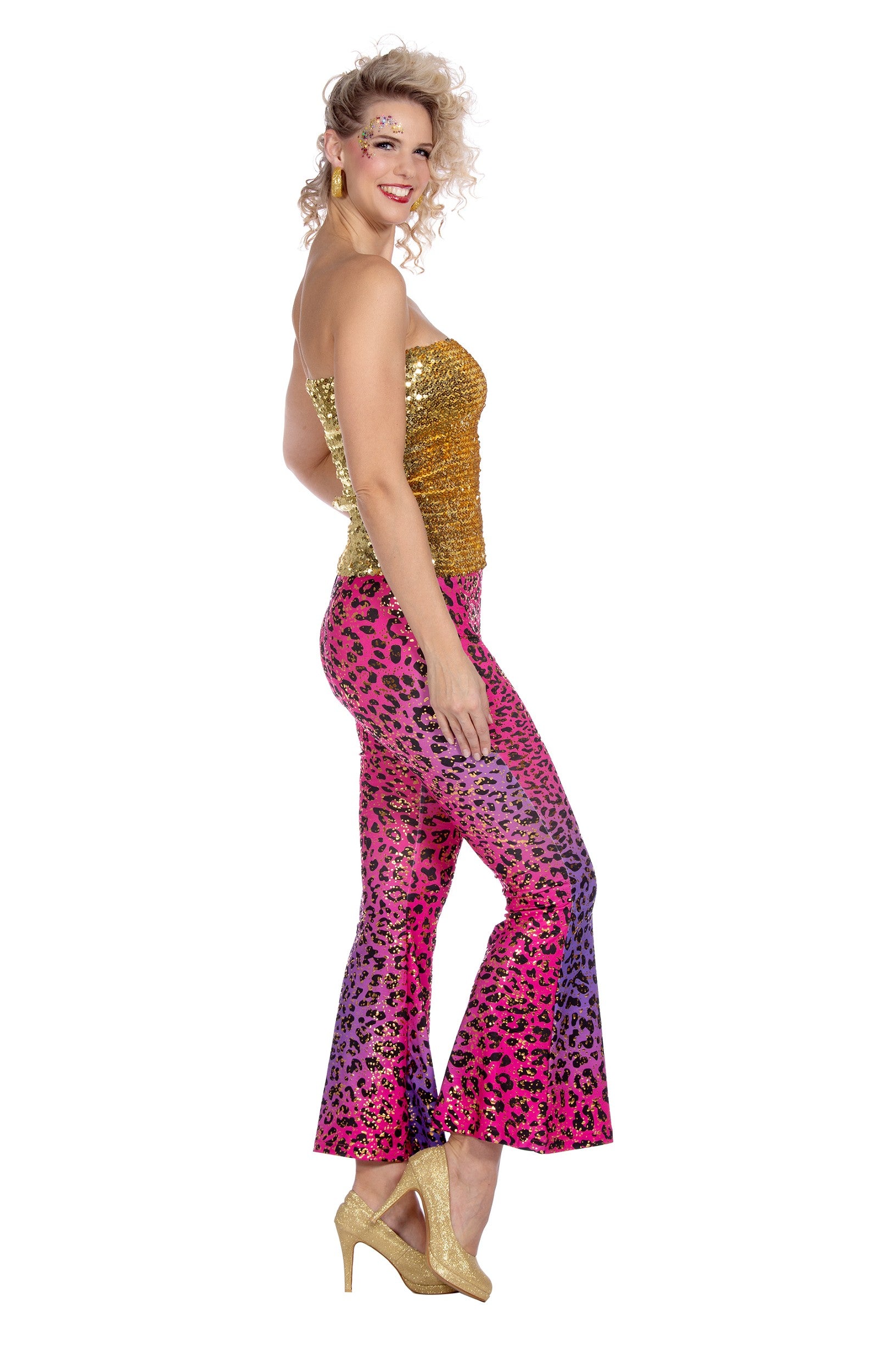 Hippiebroek panter sparkle