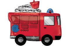 Folieballon Brandweerwagen 66cm