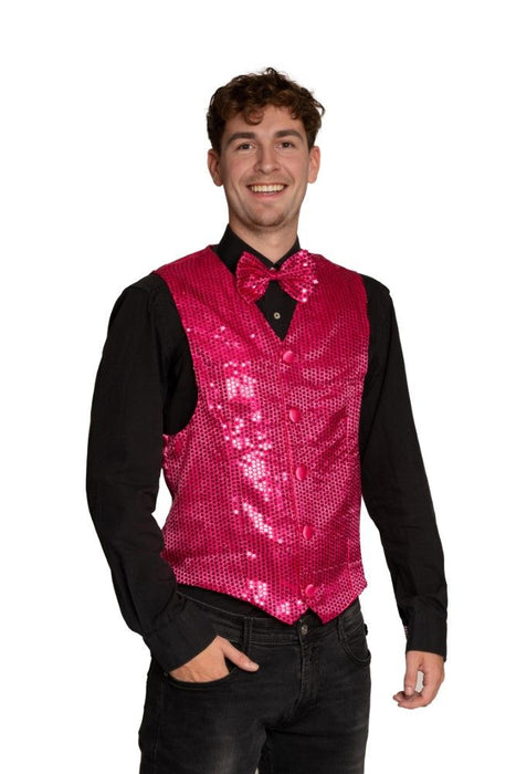 Gilet Pailletten met strik Basic