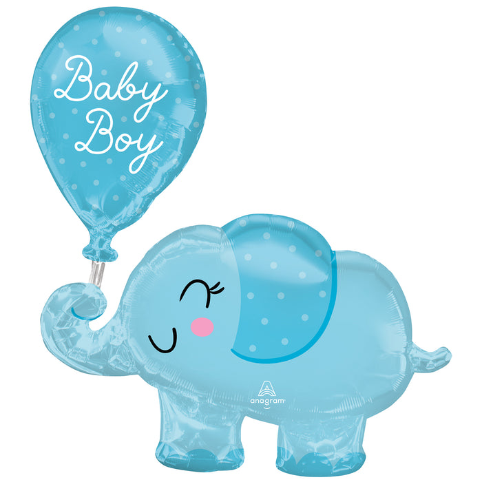 Folieballon SuperShape Olifant Baby Boy