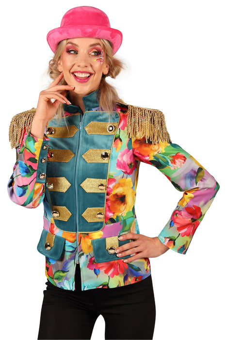 Carnavalsjas Color Queen Flowers dames