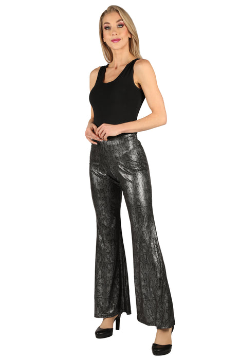 Flarebroek Snake skin dames