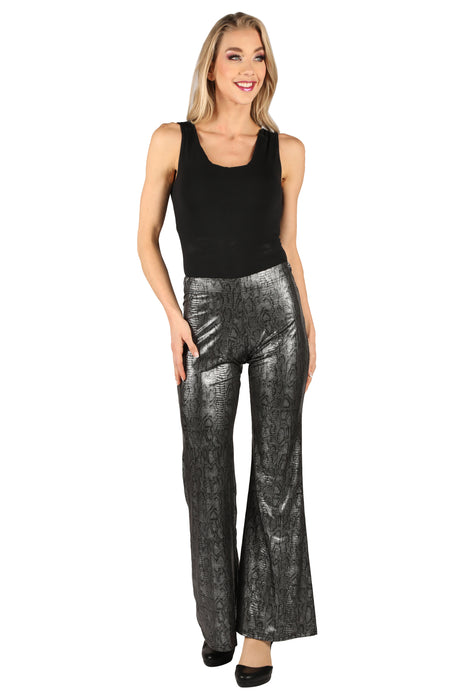 Flarebroek Snake skin dames